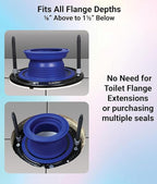 One N Done Toilet Flange Repair Kit - Toilet Kit For Low or Broken Flange. Toilet Wax Ring Replacement Kit W/Toilet Flange Extender Kit, Easy Toilet Bolts, & Toilet Caps For Bottom of Toilet. 10X