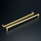 Cabinet Pulls 10 Pack Champagne Kitchen Cabinet Handles Long Drawer Pulls Modern Stainless Steel Square Drawer Handles,17-5/8" Inch (448mm) Hole Centers