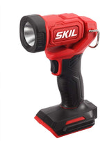 SKIL 4-Tool Kit: 20V Cordless Drill Driver, Impact Driver, Reciprocating Saw and LED Spotlight, Includes Two 2.0Ah Lithium Batteries and One Charger - CB739601, White