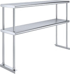 AmGood Double OverShelf Stainless Steel NSF - Many (48" Long x 12" Deep)