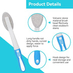 Pumice Cleaning Stone with Handle, Pumice Stone Cleaning Brush Toilet Bowl Cleaner for Household Sink Pool Bathroom Kitchen