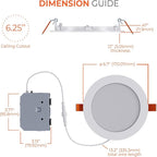HALO HLB 6 inch LED Recessed Lighting Canless Dimmable Ceiling Light with Selectable Lumens and Selectable Color Temperature 2700K-5000K Wet Location Indoor Outdoor Soffit Downlight HLB6LSFS5