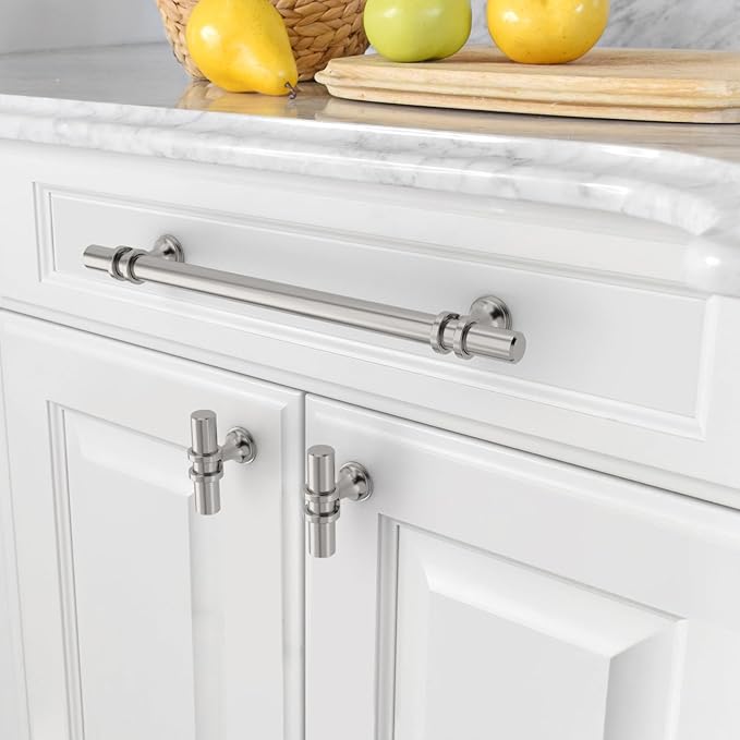 Asidrama 10 Pack 11.3 Inch(288mm) Brushed Satin Nickel Kitchen Cabinet Handles, Cabinet Pulls Kitchen Cabinet Hardware Cupboard Handles Drawer Pulls