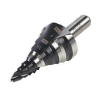 Heavy Duty M35 HSS 1/4 to 1-1/8 Inch Step Drill Bit with Double Flutes, Large High Speed Steel Step Bit for Stainless Steel, Metal, Wood