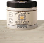 Retique It New and Improved Formula Liquid Wood Coatings - Stainable Primer - Paint It Then Stain it (Bleached Wood, Medium)