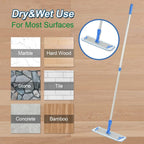 Layers 18 Inch Microfiber Mop for Floor Cleaning-Hardwood with 3 Washable Mop Pads, with Aluminium Handle for Wet Dry Dust Household Cleaning.