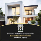 EVOLVE Signature Paint & Primer: Luxury Paint & Primer for Indoor & Outdoor Surfaces, Minimal Odor, Satin Sheen (Fog Gray, 5 Gallon)