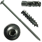 Jake Sales #15 x 6 Construction Lag Screw Stainless Steel T-30 Torx/Star Drive Heavy Duty Lag Screw Far Superior to Common Lag Screws (Full Box 300 Screw Count) Modified Truss Washer Head