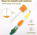 XYFuuee 5 Pack Bottle Brush Set, 5 in 1 Long Handle Water Bottle Cleaning Brush, 3 Straw Brushes for Stanley Yeti Owala, Travel Nipple Detail Cup Cleaner Washer Brush for Wine Lid Gap