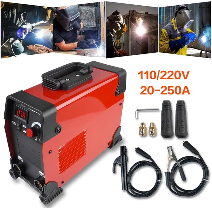 Shikha 250Amp ARC Welding Machine Dual 110 220 volts,Portable DC Inverter Welder 20-250Amp IGBT Digital Display LCD with Welder Inverter Welding Machine Kits