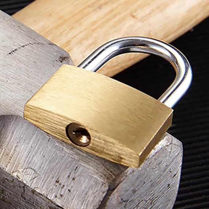 Thin Solid Brass Same Keyed Padlock keyed Alike Locks-40mm-12pack