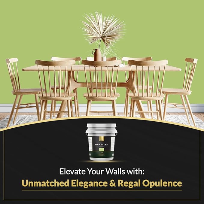 EVOLVE Signature Paint & Primer: Luxury Paint & Primer for Indoor & Outdoor Surfaces, Minimal Odor, Satin Sheen (Guacamole Green, 5 Gallon)