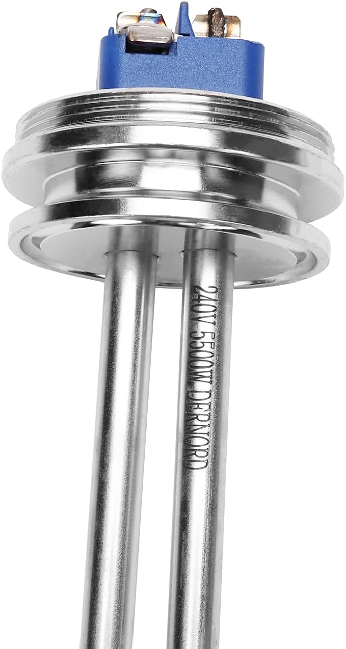 DERNORD 1.5 Inch (OD50.5mm) Tri-clamp Heating Element 240V 5500W Electric Water Heater High Watt Density