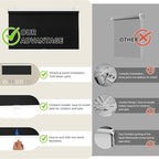 ChrisDowa Cordless Blackout Roller Shades for Windows, Thermal Insulated UV Protection Pull Down Shades, Total Blackout Window Blinds for Home, Office, Bedroom, Door (20" W x 72" H, Black)