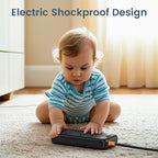 Outdoor Power Strip Weatherproof, IPX6 Waterproof Surge Protector with 6 Wide Outlets and 2USB A&2USB C, 1875W/15A, 10FT Extension Cord, Wall Mountable for Indoor Outdoor, UL FCC Listed