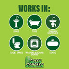 Green Gobbler Drain Cleaner and Deodorizer Sticks with Enzymes - Maintain a Clean Drain, Safe for Pipes and Septic Tanks, Use Monthly - 12 Pack