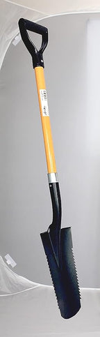 Ashman Drain Spade Teeth Shovel (2 Pack) - 48 Inches Long Handle Spade with D Handle Grip - Durable Handle with a Thick Metal Blade - Multipurpose Premium Quality Orange