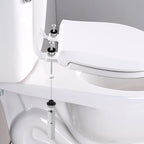 Hibbent 4 PCS Universal Toilet Seat Bolts Kit, Heavy Duty Stainless Steel Toilet Bolts with Extra Long Downlock Nuts Rubber Washers Gaskets, Easy to Install -Bathroom Toilet Repair Screw