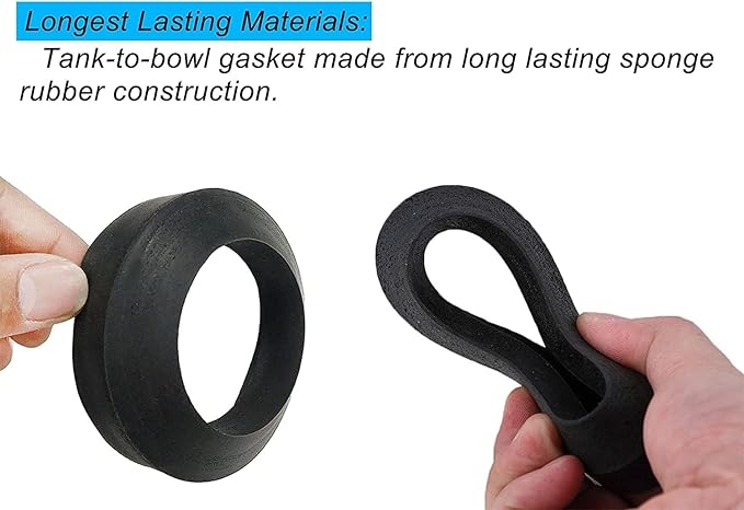 2-Inch Toilet Flush Valve Replacement 2-piece Toilet Tank Parts with Gasket and Bolts Fit for Kohler/American Standard, Easy to Install