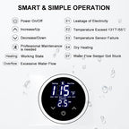 Tankless Electric Water Heater, ECOTOUCH 18kW Instant Water Heater On Demand 240V Under Sink Water Heaters Point of Use with ETL Certificated Self-Modulation ECO180S White
