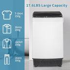 17.8LBS Portable Washing Machine, 2.3 Cu.ft Washer Dryer Combo w/Drum, 10 Programs 8 Water Level, Full-Automatic Compact Lavadora for Apartment Dorm Home, LED Display & 24-Hour Delay Cleaning