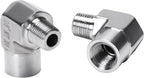 90 Degree Street Elbow - 1/8" NPT Male to 1/8" NPT Female Stainless Steel 304 Heavy Duty Forged Barstock Street Elbow Adapter Pipe Fitting (pack of 2)