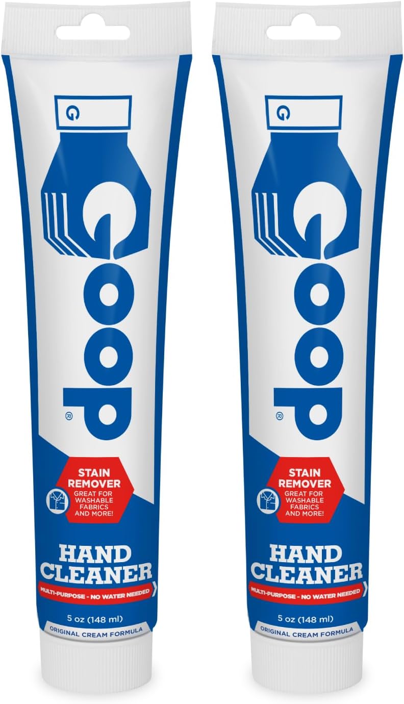 GOOP Original Multi-Purpose Waterless Hand Cleaner and Stain Remover - 5 oz Tube (Pack of 2)
