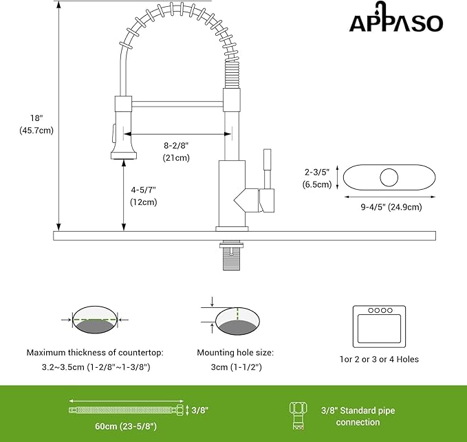 APPASO Touchless Kitchen Faucet with Soap Dispenser, Motion Sensor Activated Hands-Free Automatic Faucet with Pull Down Sprayer, Smart Faucets for Kitchen Sink Brushed Nickel (Battery-Powered)