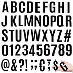10 Sheets Vinyl Letter Number Stickers, Self-Adhesive Alphabet Stickers, Waterproof Mailbox Number Sticker Letters for Mailboxes,Door,Cars,Boats, Address Signs (Black, 2 inch)