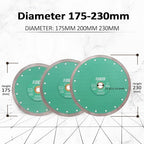 Diamond Porcelain Saw Blade,2pcs 9"/230MM Super Thin Dry Wet Cutting Disc with X Teeth Turbo Mesh Rim,for Ceramic Tile Porcelain Granite Marbles