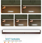 LED Under Cabinet Lighting Motion Sensored Hardwired with Built-in Dimmer, 32 Inch 16W Dimmable 5 Color 2700/3000/3500/4000/5000K, Linkable Eyes Care for Kitchen, Counter, ETL Listed, Bronze