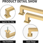 10 Pack 10"(256mm) Champagne Bronze Cabinet Pulls Kitchen Cabinet Drawer Handles Champagne Hardware for Cabinets Cupboard