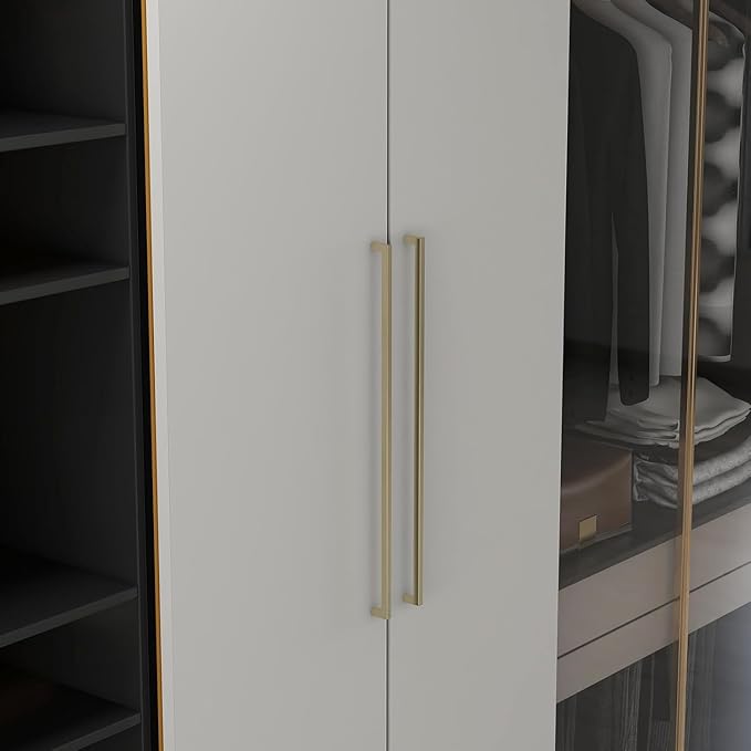 Cabinet Pulls 24 Inch Hole Centers(608mm),10 Pack Extra Long Drawer Pulls Square Appliance Pulls Champagne Bronze,Stainless Steel Furniture Hardware Handles