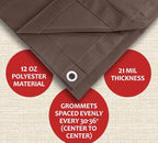 Mytee Products 10' x 16' Dark Brown Canvas Tarp 12oz - Water Resistant & Breathable - Heavy Duty Tarps - Multipurpose Tarpaulin Cover for Camping Tent