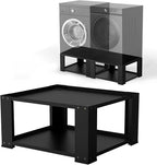 SKM Universal Washer & Dryer Pedestal for 27" & 28" Machines | Heavy-Duty Steel, 700LB Capacity | 15.7" Height, Anti-Slip & Shock-Absorbing, Black