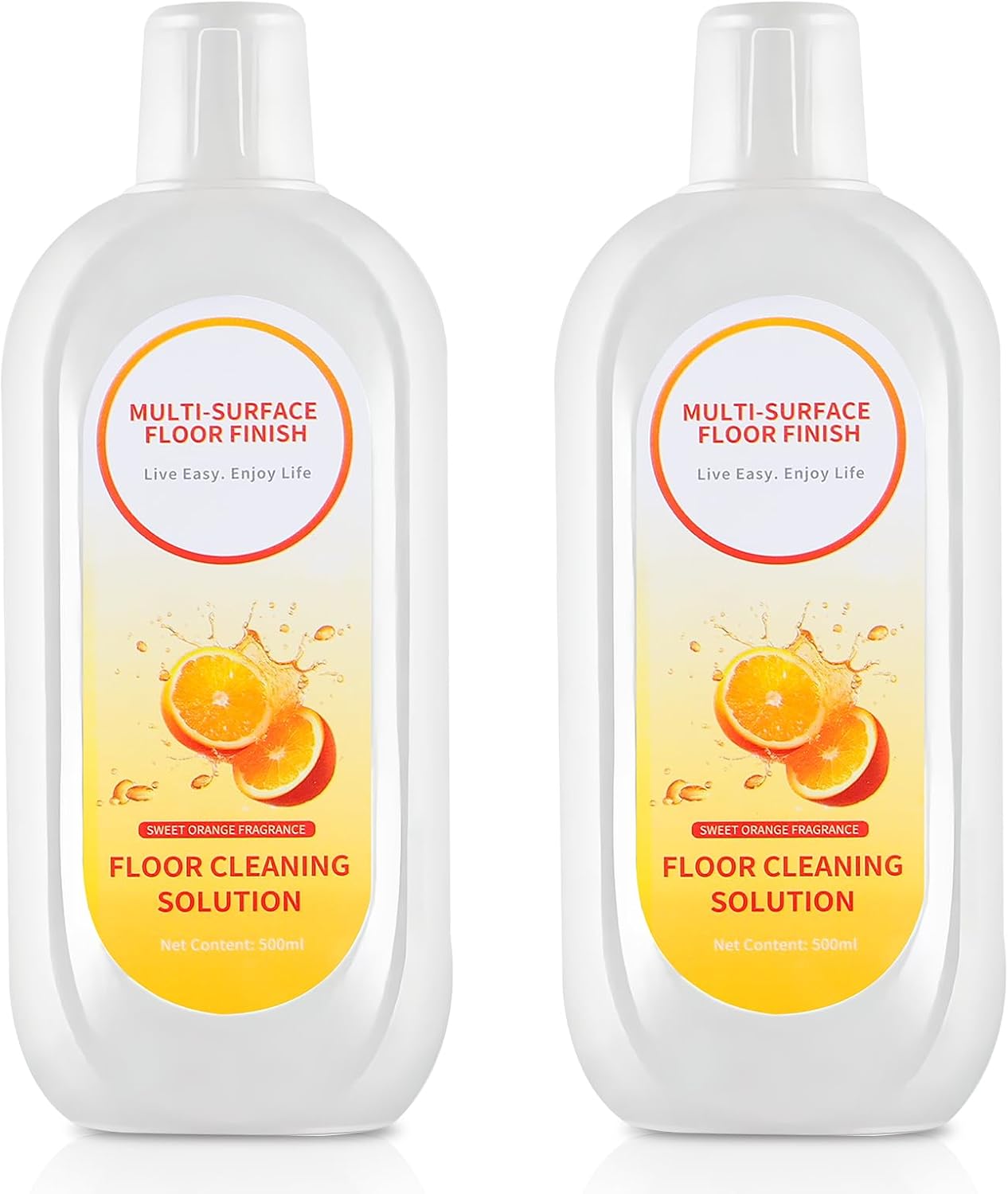 Floor Cleaning Solution Compatible with Tineco iFLOOR Series, All Robot Vacuums & Wireless Wet-Dry Mops, 2 Bottle Floor Cleaner Refill, Orange Scent