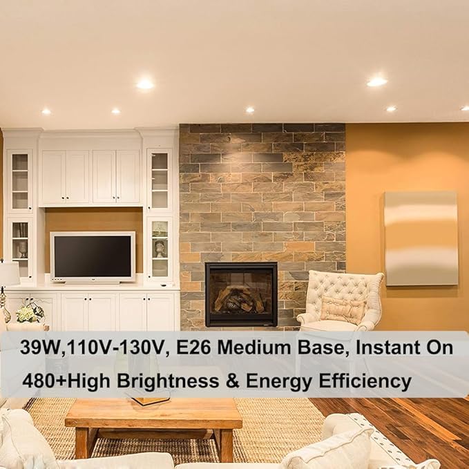 Vinaco PAR20 Halogen Light Bulbs, 6PCS 39W PAR20 Halogen Dimmable, 3000k Warm White, High Brightness PAR 20 Flood 39W 120V 480 Lumens Equivalent PAR 20 50W 120V, E26 Medium Base for Track Lights