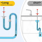 Drain Snake, 2 Pcs Drain Clog Remover(63 In And 35.5In), Upgraded Sink Drain Cleaner, Flexible Plumbing Snake With 4 Claws, Snake Drain Hair Removal Tool, Toilet Snake Drain Clog Remover