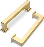 FILTA 3.75 Inch(96mm) Hole Centers Gold Cabinet Pulls(Set of 10),Gold Cabinet Pulls Zinc Alloy Kitchen Cabinet Handles Cabinet Hardware for Cabinets Cupboard Drawer