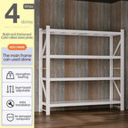 Storage Shelves Heavy Duty, Metal Garage Shelving Units, 4 Tier Storage Rack Shelf, Steel Industrial Shelving, Adjustable Standing Shelf for Basement/Warehouse (White, W59.06*D19.69*H78.74)