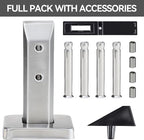 T316 Stainless Steel Glass Railing Clamp,Heavy Duty Glass Railing Spigot,Railing Post Clamp (10, Brush)