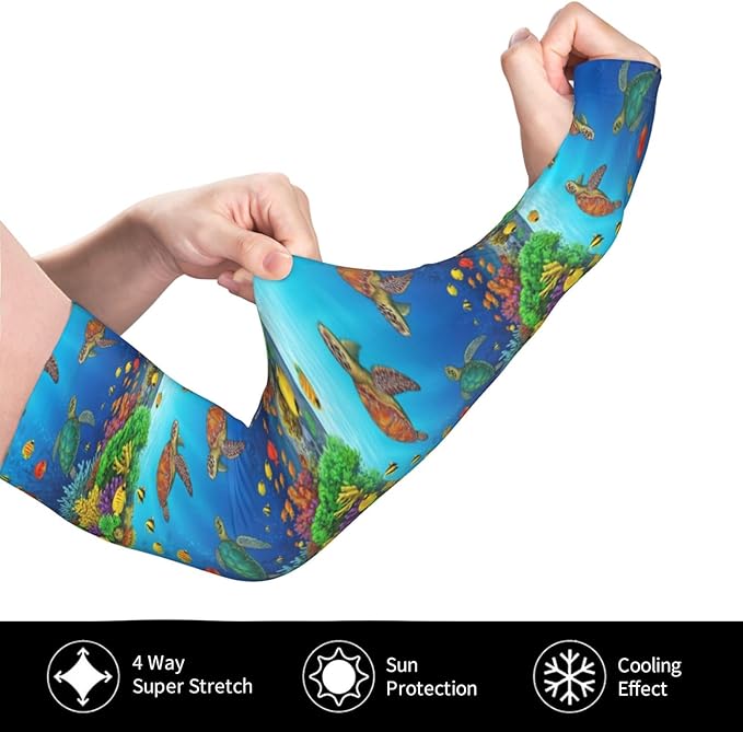 Men Women Anti-Slip Cooling Arm Sleeves Comfortable Sunshade for Summer Sports
