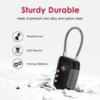 TSA Locks for Luggage, Compatible Locks 4 Digit Padlock for School Gym Sports Locker Combination Lock Security Padlock Travel Lock for Suitcase Luggage Backpack, Cabinet Filing Cabinets（2 Pack ）
