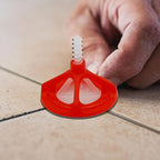 1/8 Tile Leveling System Tile Spacers Leveling System Tile Anti-Loosening and Spacing System Kit (1/8"-300pcs White Base + 100pcs Red Cap)