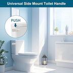 Hygie Rinse 2PACK Universal Metal Toilet Handle Replacement Kit Side Mount Compatible with American Standard/Mansfield/Gerber Toilet, Toilet Tank Flusher Lever with Flapper Chain, Brushed Nickel