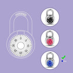 Combination Padlock 48 Pack, Fixed Dial Combination Padlock with Different Combinations, 2 in. Wide. Blue Turntable, Lock for Gym & Locker, School, Toolbox, and More
