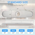 Sink Hole Cover, Escutcheon Plate Stainless Steel Faucet Deck Plate 10 Inch for 1 or 3 Hole Bathroom or Kitchen Sink Faucets Round, Brushed Nickel