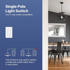 Aqara Smart Light Switch (with Neutral, Single Rocker), Requires AQARA HUB, Zigbee Switch, Remote Control and Set Timer for Home Automation, Compatible with Alexa, Apple HomeKit, Google Assistant