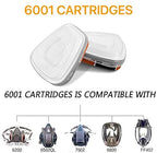 6001 Filter Cartridges Replacement for Gas Respirator, 16pcs Filter Cartridges + 16pcs Filter Covers + 64pcs Filter Cottons, Apply to 6100/6200/7501/7502/6502/6800