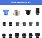 iFealClear Universal Kitchen Faucet Head Replacement, 3 Modes Pull Down Faucet Spray Head, Compatible with Moen Delta, Equipped with 15 Adapters, Brushed Nickel